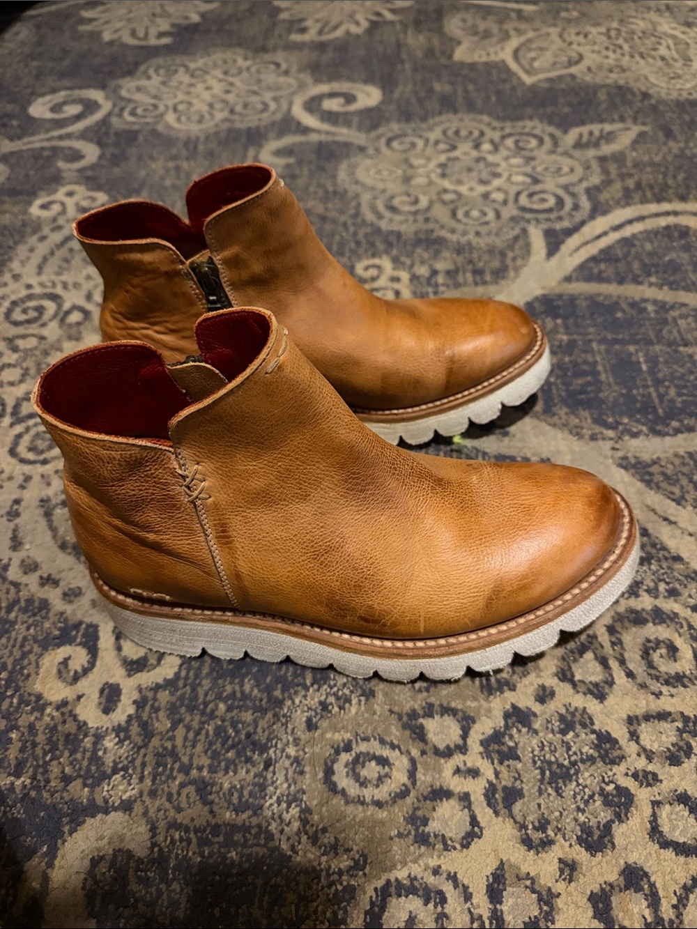 Women’s Bed Stu Tan Leather Chelsea Boots - Casual side zip Ankle Shoes size 8 - Picture 3 of 5